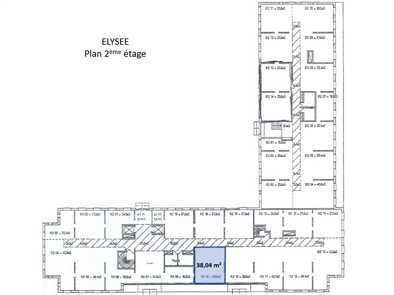 Location bureaux 38 m² non divisibles