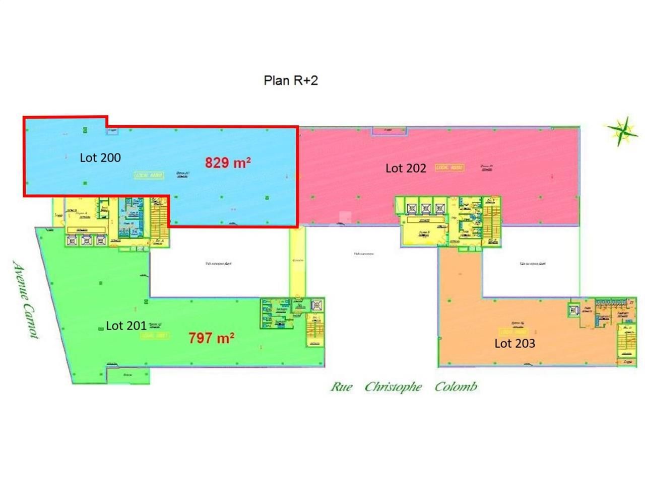 Location bureaux 1545 m² divisibles à partir de 716 m²
