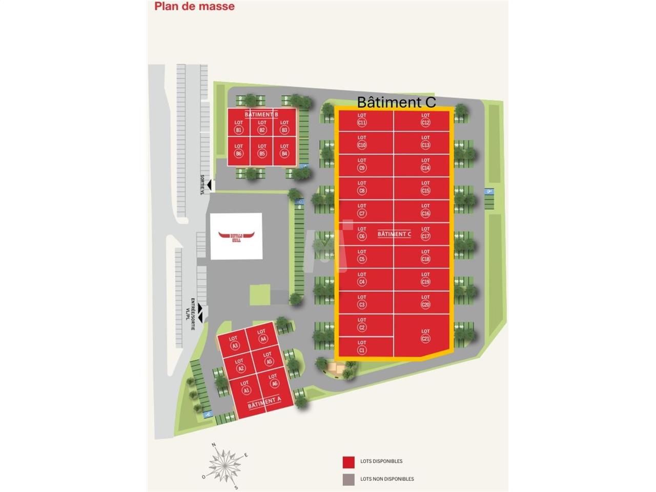 Location entrepots 9526 m² divisibles à partir de 424 m²