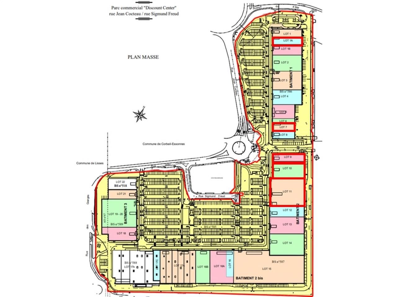 Location locaux commerciaux 5364 m² divisibles à partir de 403 m²