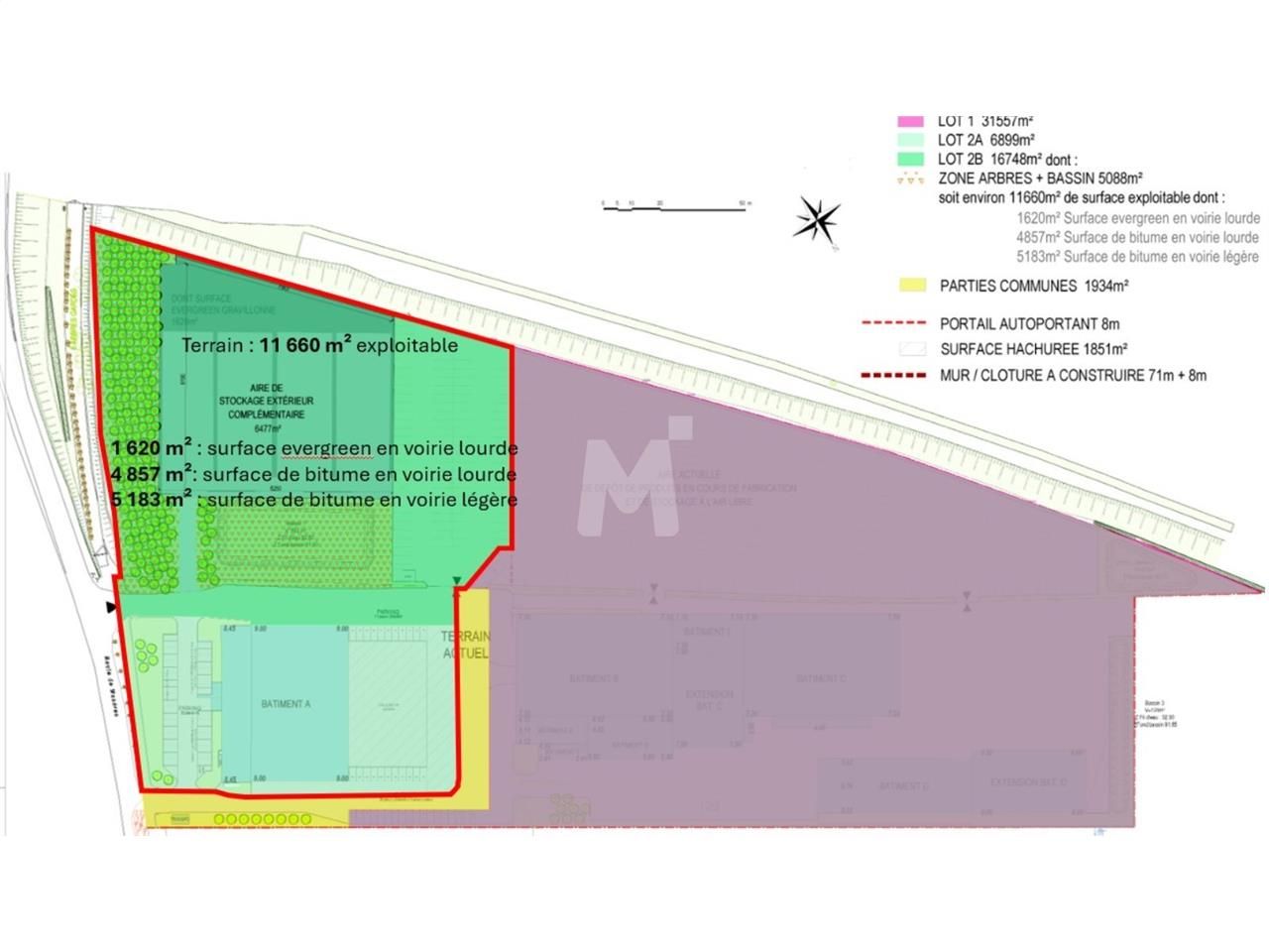 Location entrepots 3503 m² non divisibles