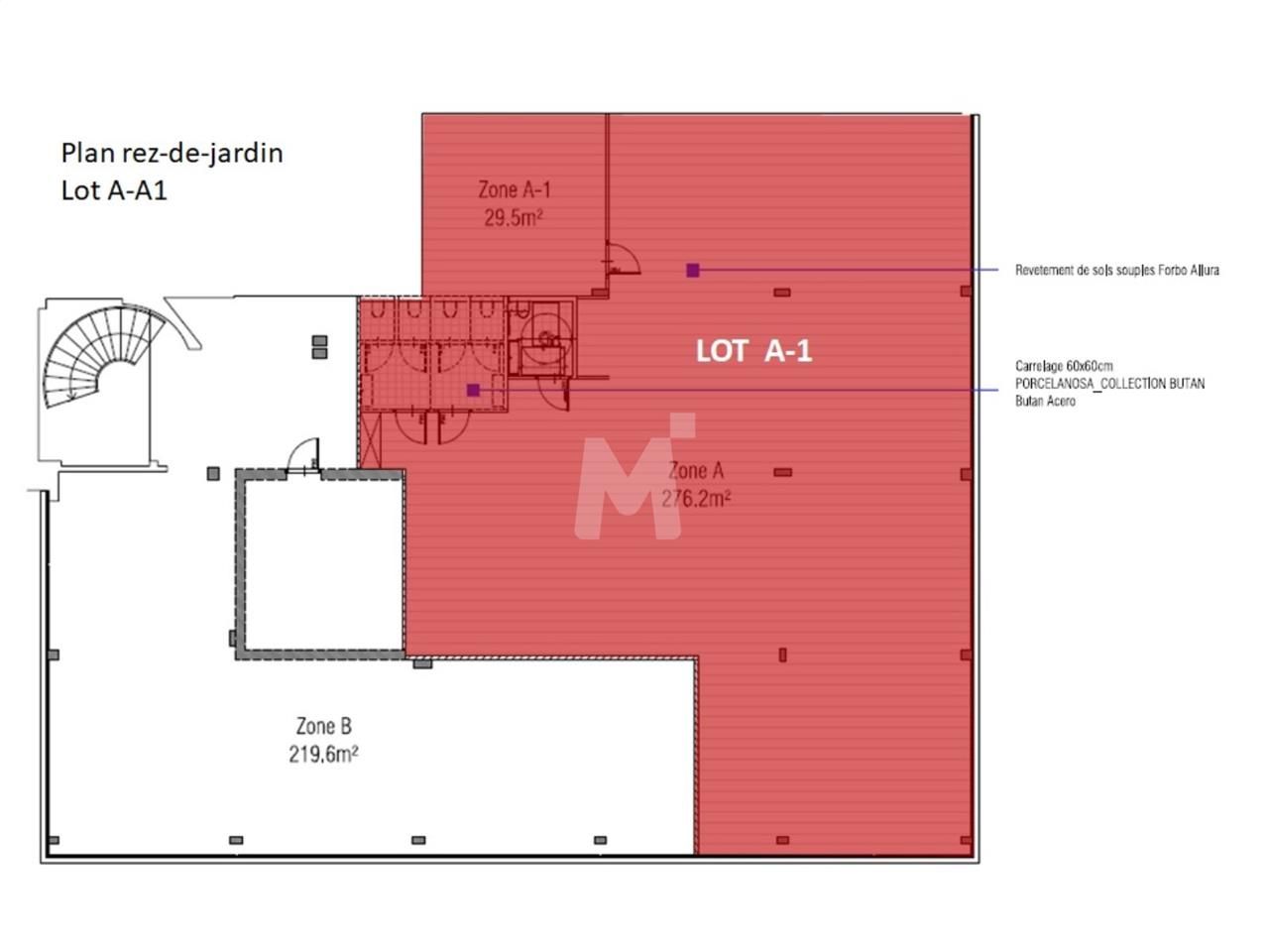 Vente bureaux 325 m² non divisibles