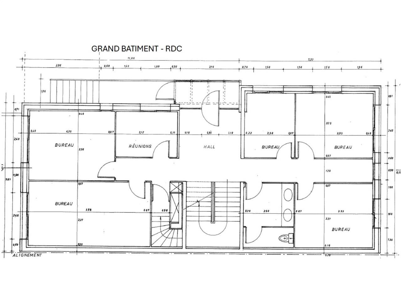 Vente bureaux 592 m² non divisibles