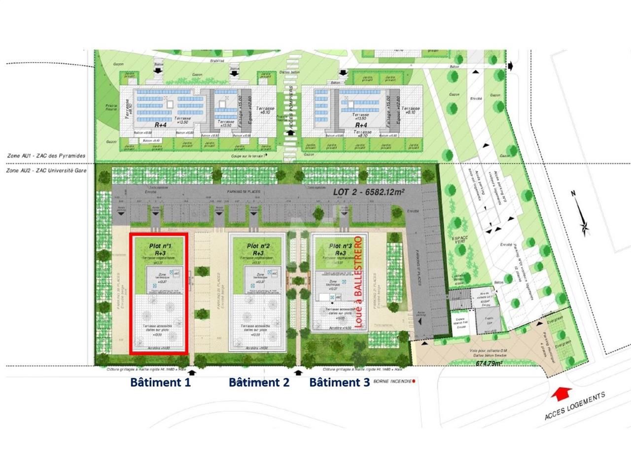 Location bureaux 138 m² non divisibles