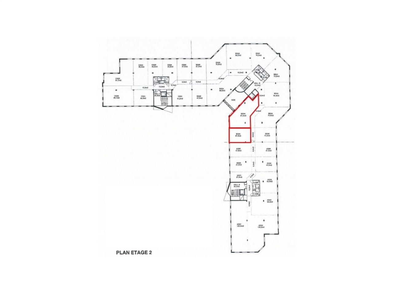 Vente bureaux 134 m² non divisibles