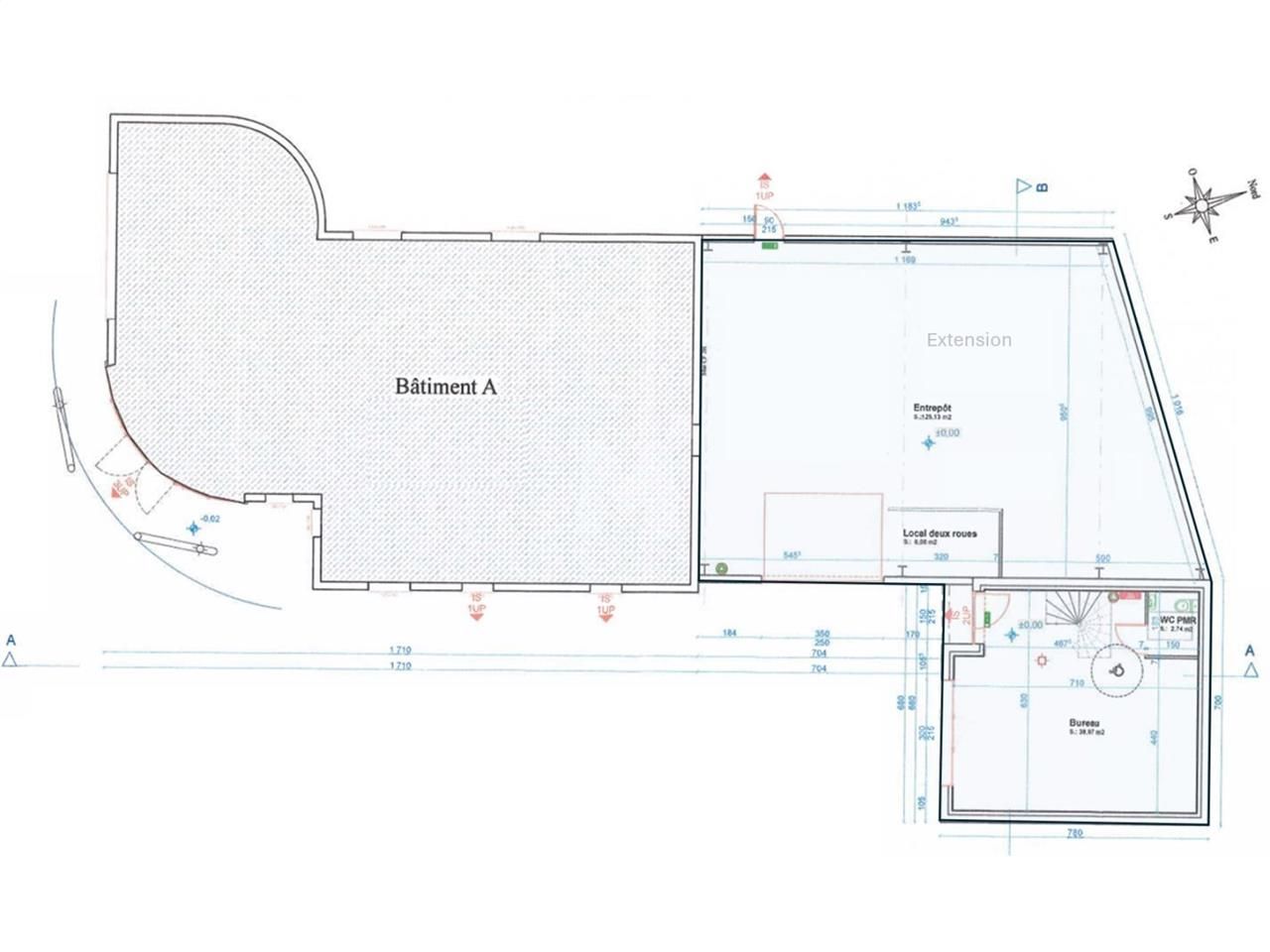 Location bureaux 634 m² non divisibles