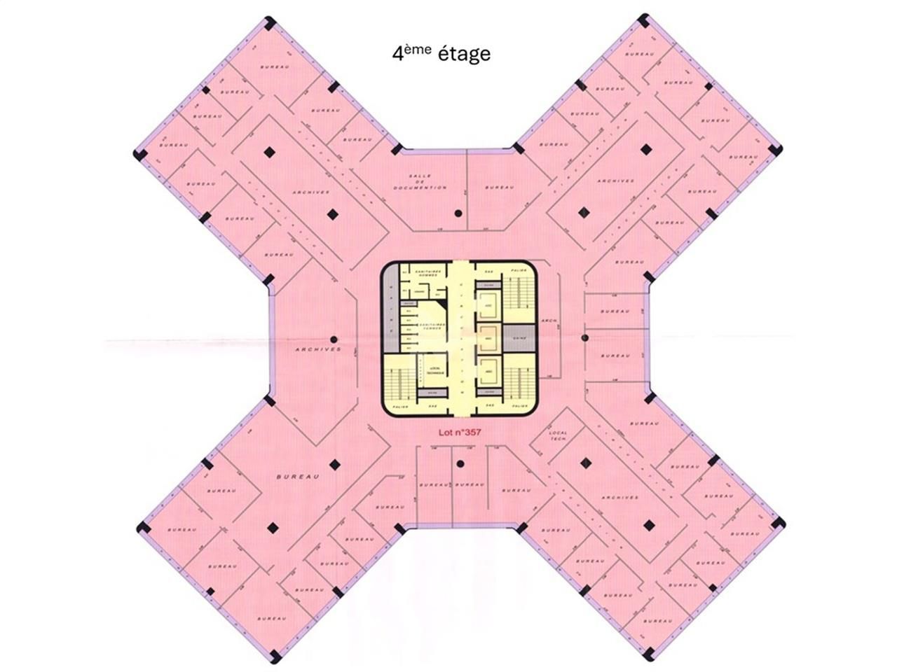 Vente bureaux 1653 m² non divisibles