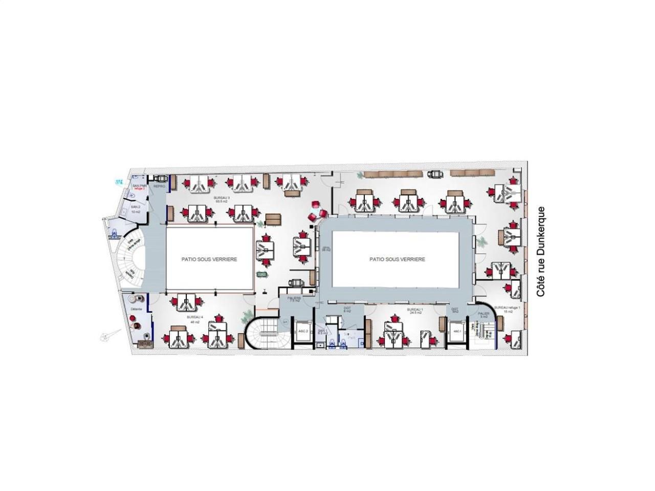 1846 m² pour ce bureaux en location à Paris