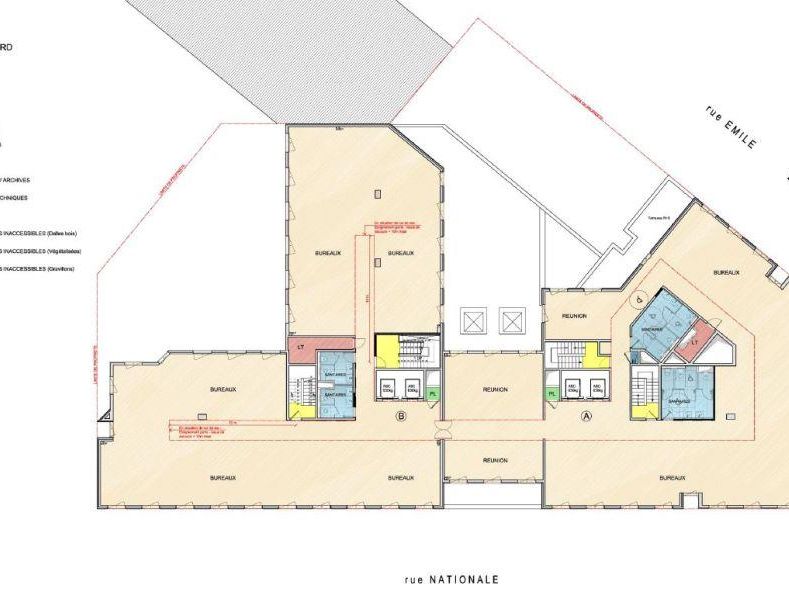 414.2 m² pour ce bureaux en location à Boulogne-billancourt