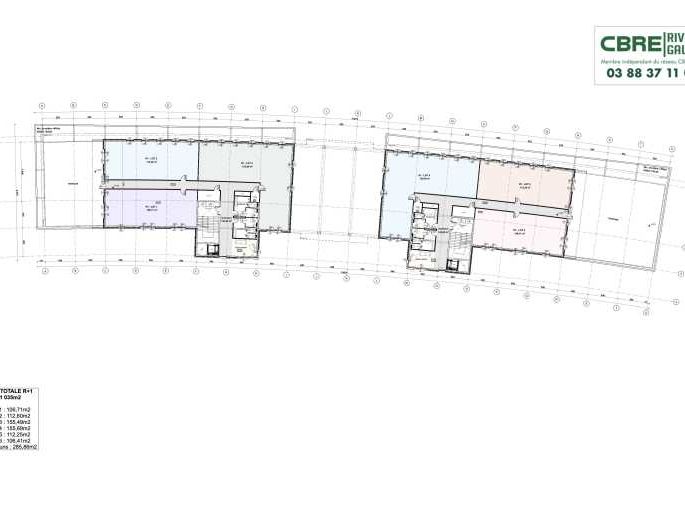 Location bureaux 4441 m² divisibles à partir de 71 m²
