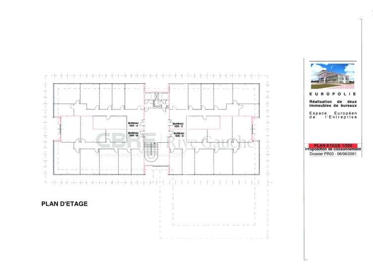 Location bureaux 435 m² non divisibles