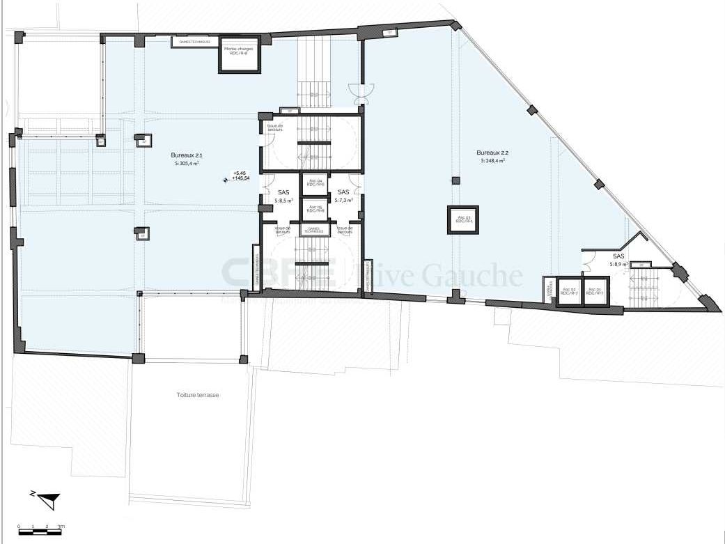 Location bureaux 3593 m² divisibles à partir de 248 m²