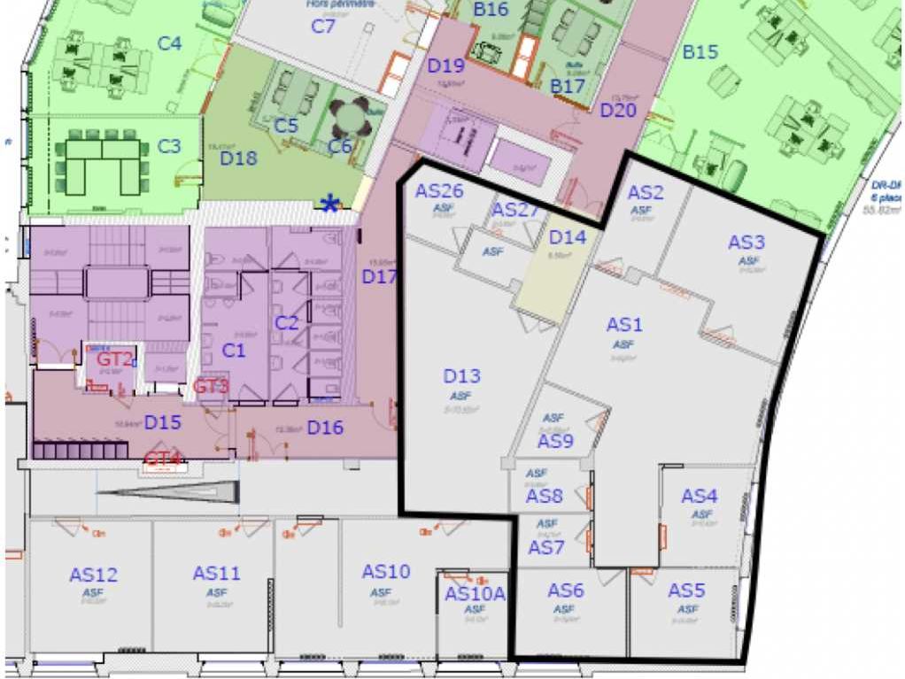 Location bureaux 273 m² non divisibles
