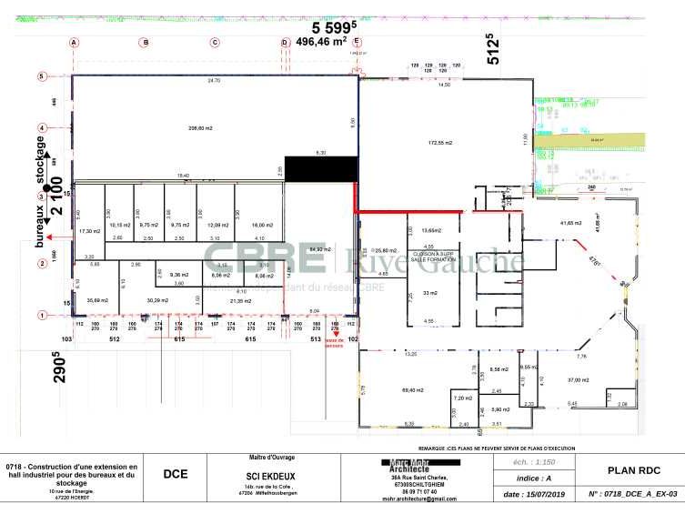 Location bureaux 1119 m² divisibles à partir de 381 m²