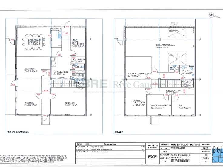 Location bureaux 360 m² divisibles à partir de 150 m²