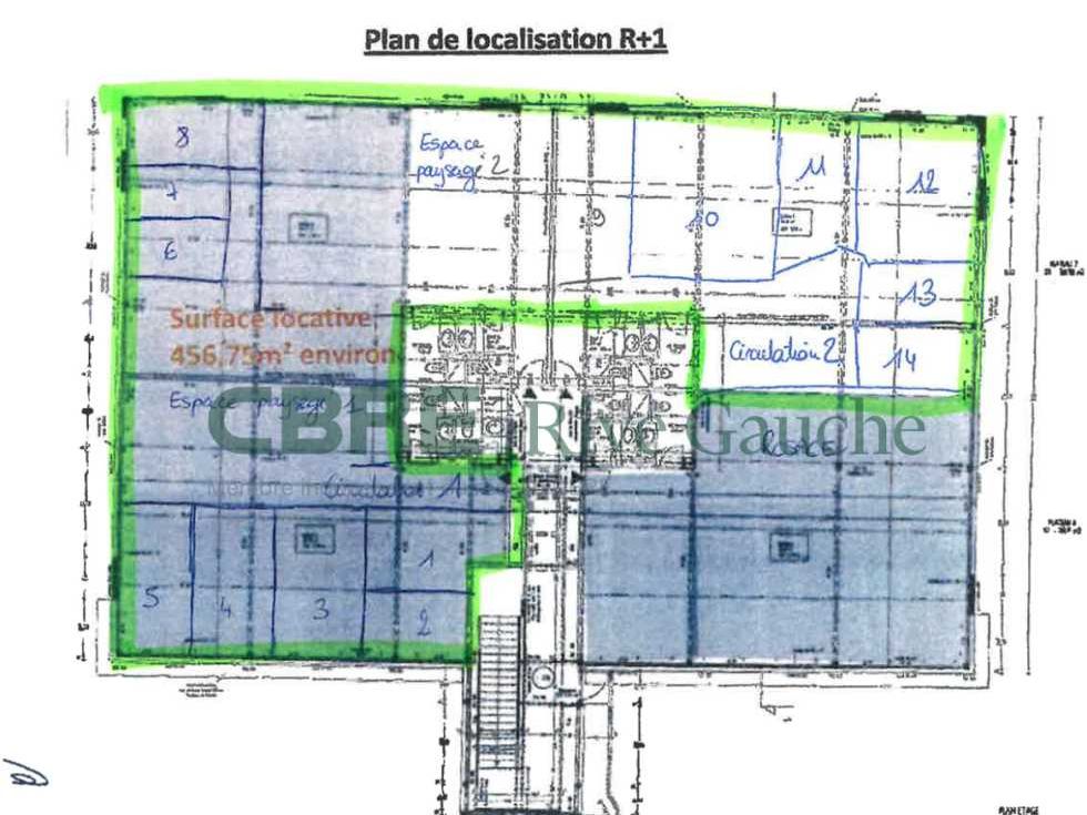 Location bureaux 279 m² divisibles à partir de 111 m²