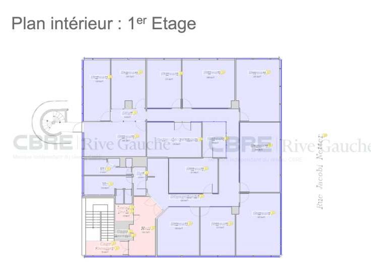 Location bureaux 2061 m² non divisibles