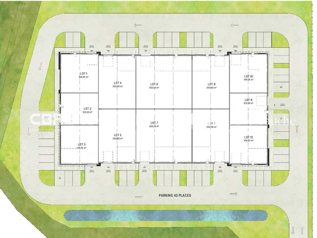 Vente entrepots 603 m² divisibles à partir de 129 m²