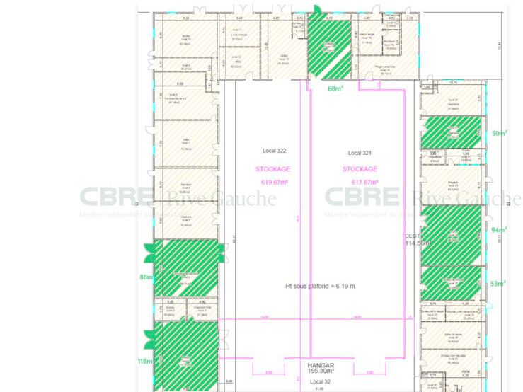 Location entrepots 1091 m² divisibles à partir de 50 m²