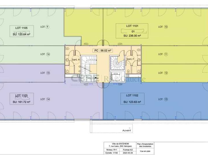 En direction de l'Aéroparc à Entzheim, Rive Gauch