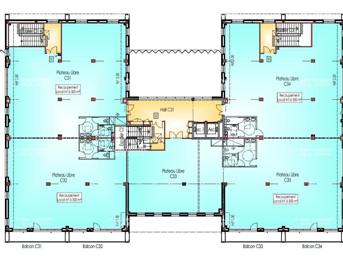 Location Bureaux 2482 m² divisibles 35000 Rennes