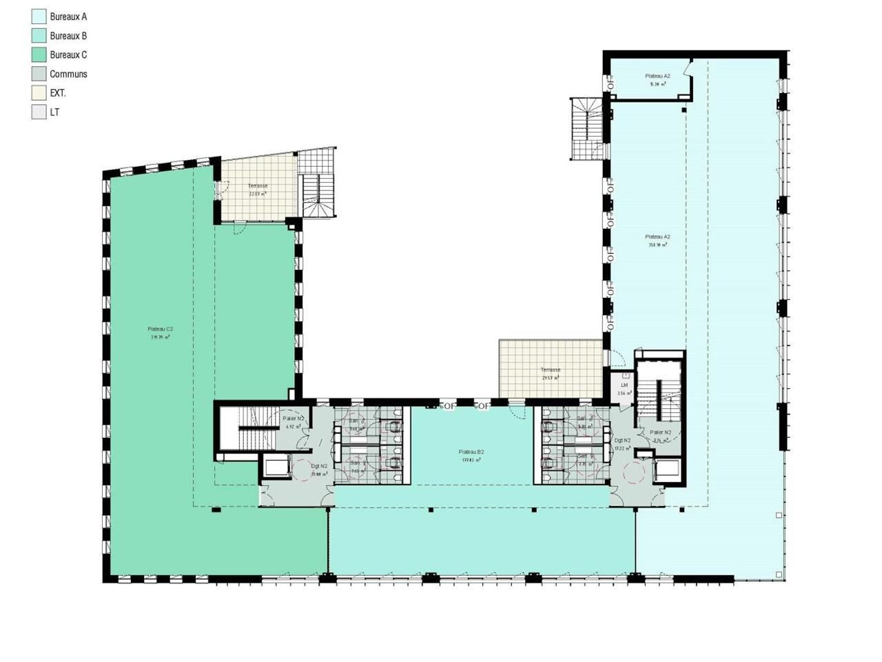 1075 m² pour ce bureaux en location à Marcq-en-baroeul
