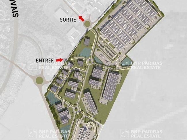 72000 m² pour cetentrepôts classe a en location à Creil