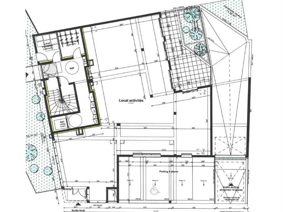 Vente locaux commerciaux 212 m² non divisibles