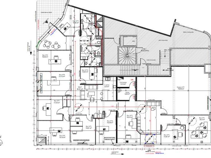Location bureaux 410 m² non divisibles