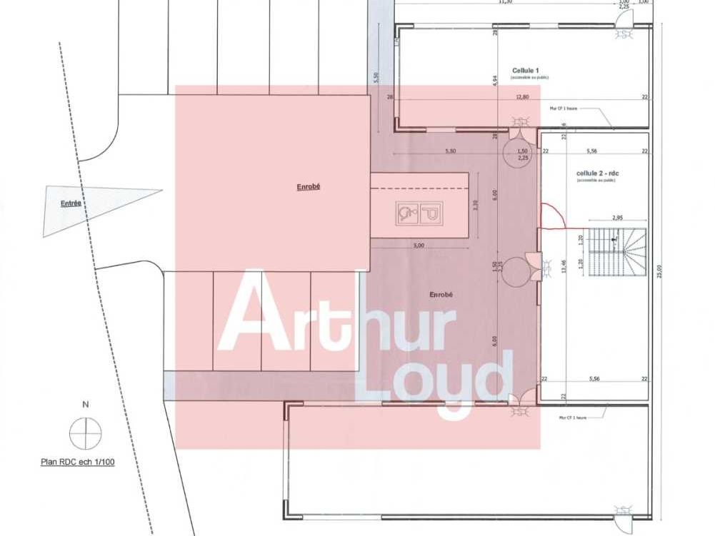 Location locaux commerciaux 80 m² non divisibles