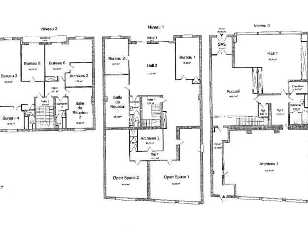 Location bureaux 260 m² non divisibles