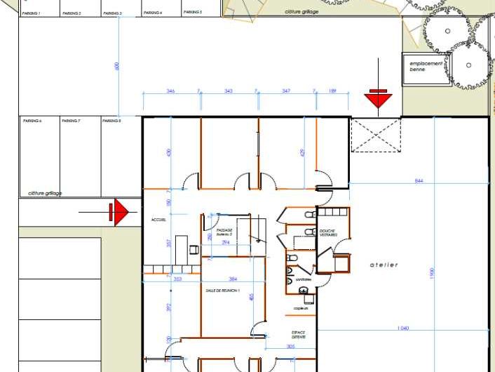 Location bureaux 586 m² non divisibles