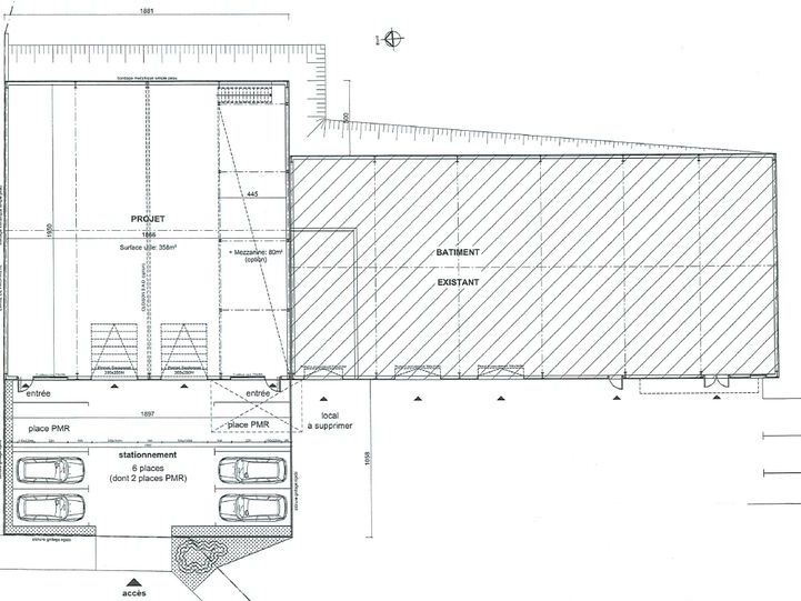 Location entrepots 360 m² non divisibles