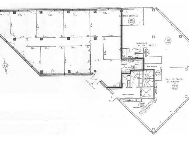 Location bureaux 250 m² non divisibles