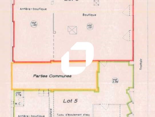 Location bureaux 166 m² non divisibles