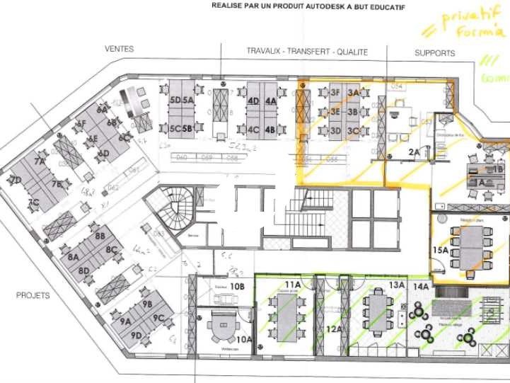 Location bureaux 501 m² non divisibles