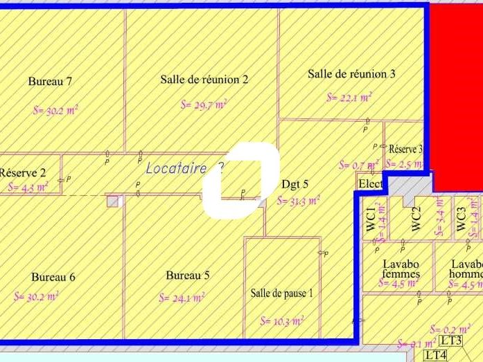Location bureaux 978 m² divisibles à partir de 116 m²