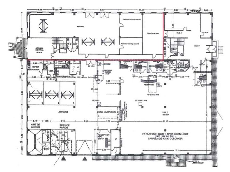 Location entrepots 1819 m² non divisibles