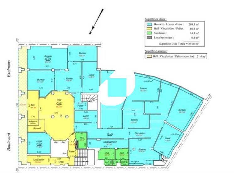 Location bureaux 677 m² divisibles à partir de 200 m²