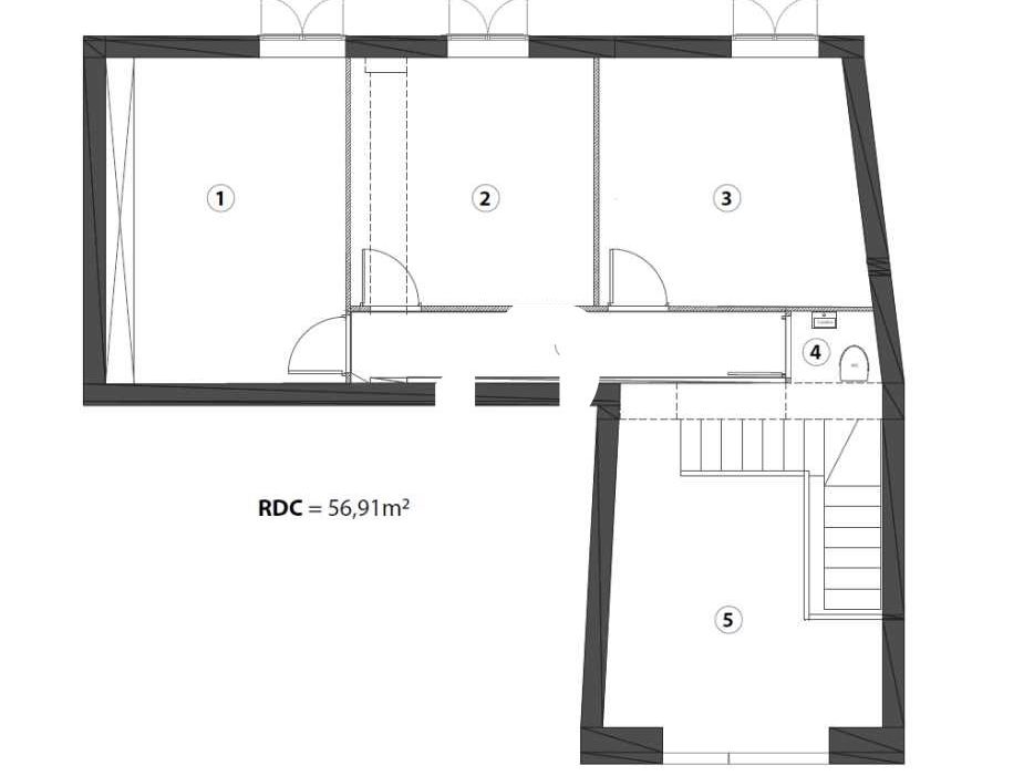 Vente bureaux 243 m² non divisibles