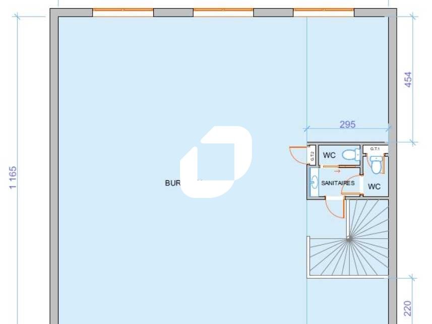 Vente bureaux 280 m² non divisibles