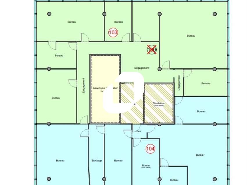 Vente bureaux 375 m² divisibles à partir de 169 m²