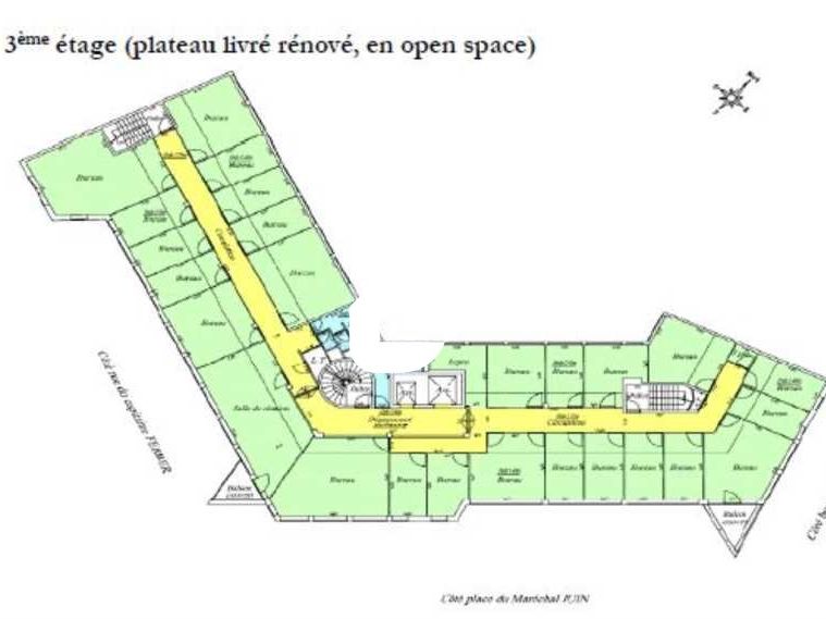 Location bureaux 1648 m² divisibles à partir de 312 m²