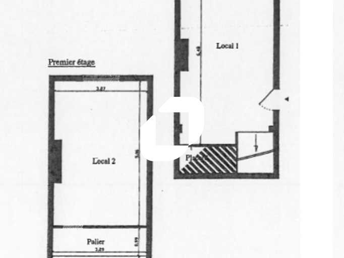 Location bureaux 50 m² non divisibles