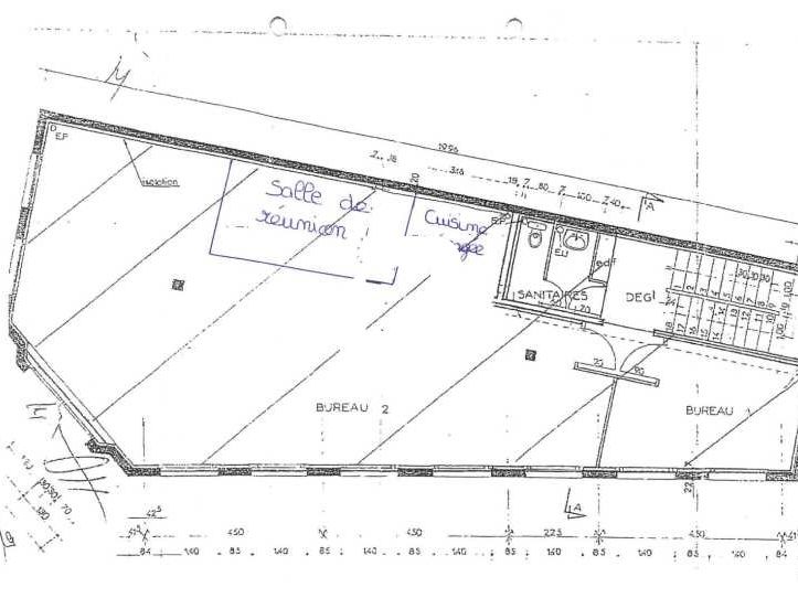 Location bureaux 145 m² non divisibles