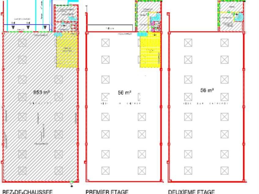 Location entrepots 965 m² non divisibles