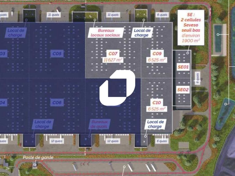 Location entrepots 28477 m² divisibles à partir de 6525 m²