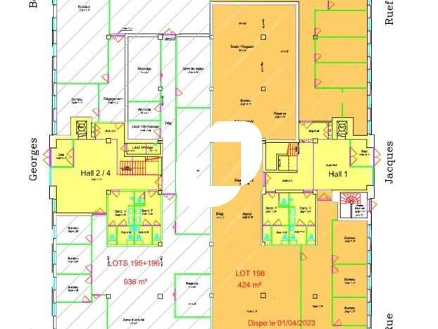 Location bureaux 303 m² non divisibles