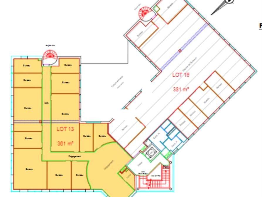 Location bureaux 742 m² non divisibles