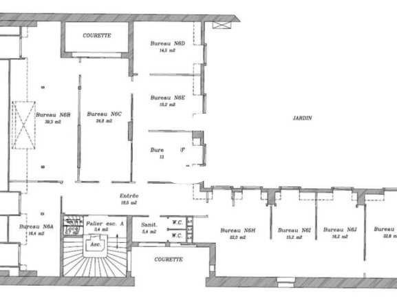 Location bureaux 247 m² non divisibles